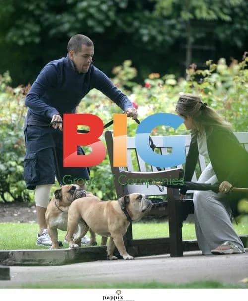 Joe Cole and Carly Out Walking Dogs