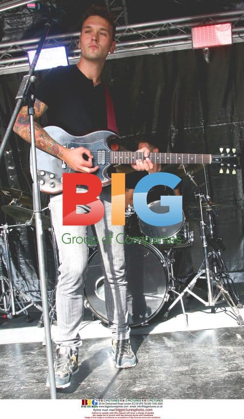 Samuel Preston performs solo at Pennine FM roadshow