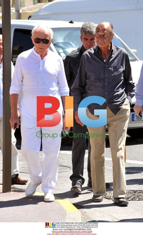 Jacques Chirac strolling in Saint Tropez