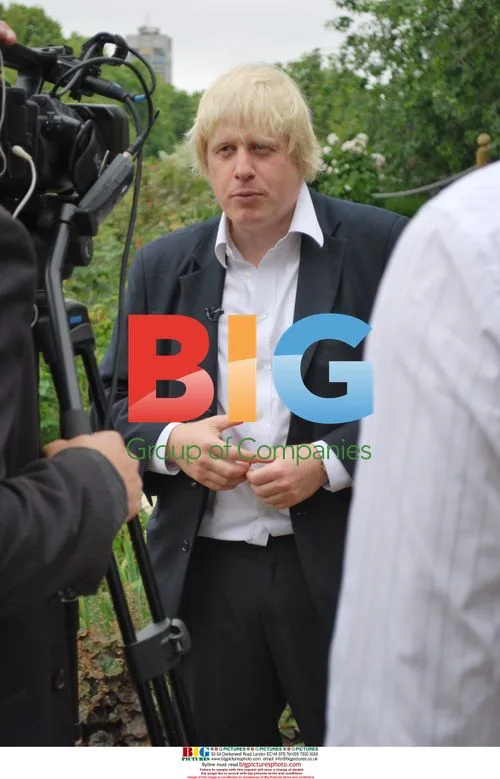 Mayor Boris Johnson filming in Hyde Park