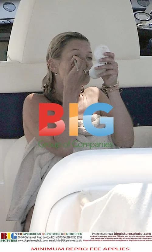 Kate Moss and friends on yacht in France