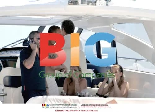 Kate Moss, Jamie Hince, Karen Mulder and Stefano Pilati on yacht in France