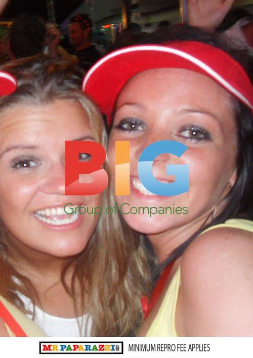 Kerry Katona and Mark Croft drinking in Magaluf