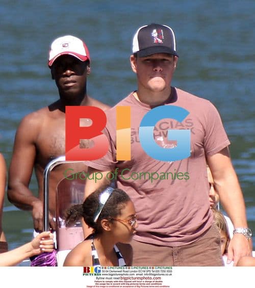 Matt Damon and Don Cheadle with families in Lake Como