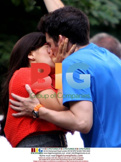 America Ferrera and Daniel Eric Gold on Ugly Betty set