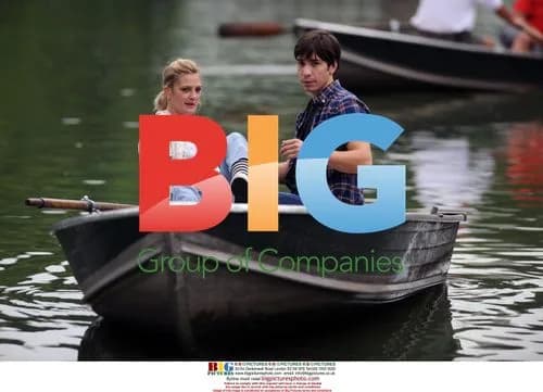Drew Barrymore and Justin Long filming