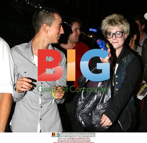 Kelly Osbourne and Luke Worrall play with water pistol