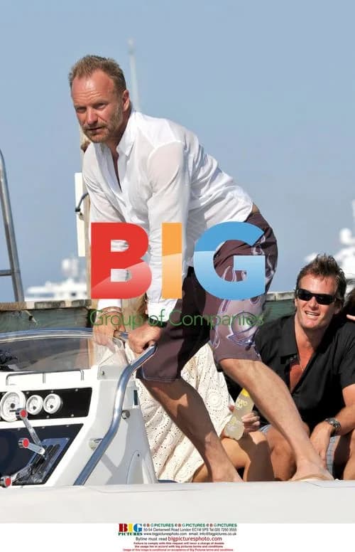 Singer Sting waves to fans in France
