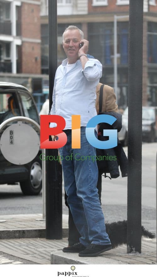 Michael Barrymore makes funny faces in London