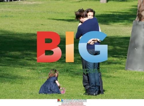 Tom Cruise and Family Playing in Park