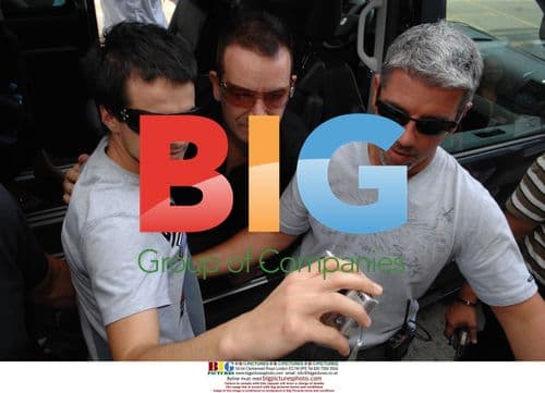 U2 arrive at Zagreb airport before concerts