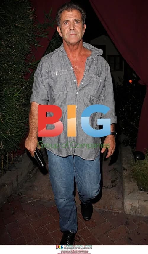 Mel Gibson Leaving Nobu Restaurant in LA
