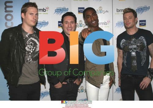 Blue Boy Band Backstage at Music Festival