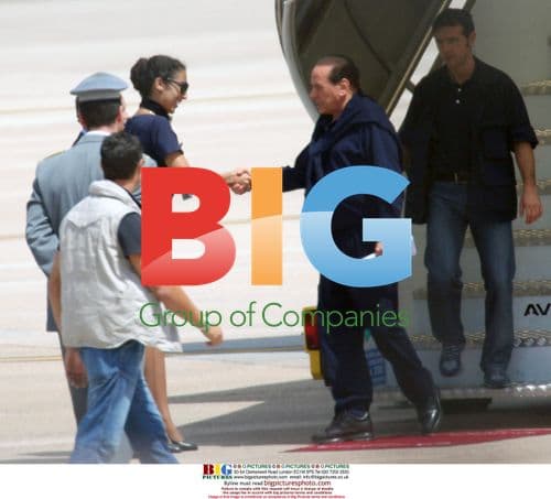 Silvio Berlusconi at Italian airport