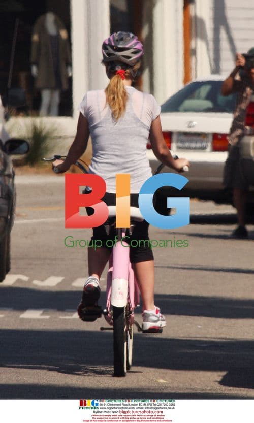 Anna Paquin riding bike to lunch in Santa Monica