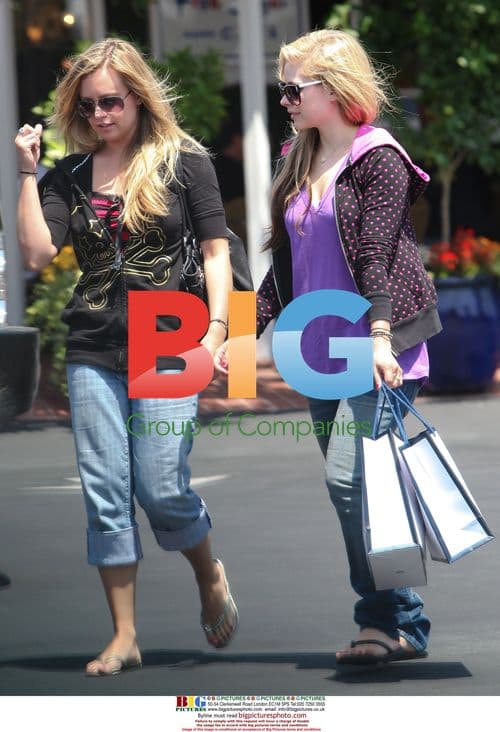 Avril Lavigne shopping with friend in LA