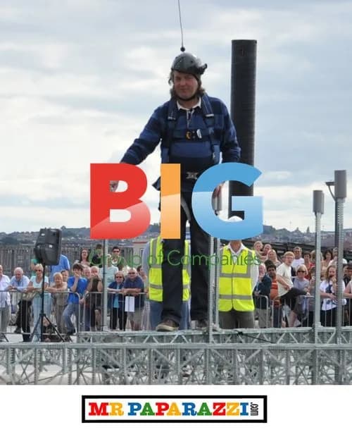 James May builds Meccano bridge in Liverpool