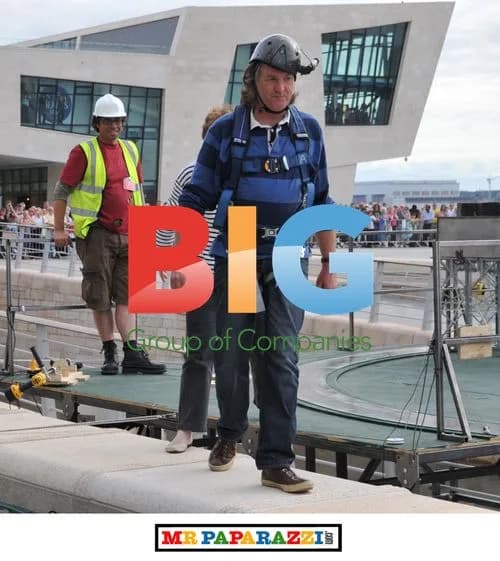 Top Gear's James May builds Meccano bridge