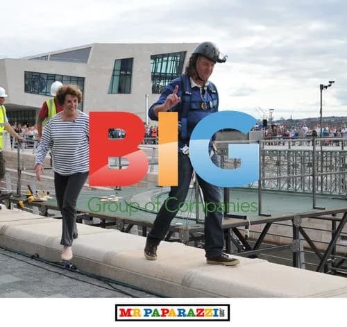 Top Gear's James May builds Meccano bridge