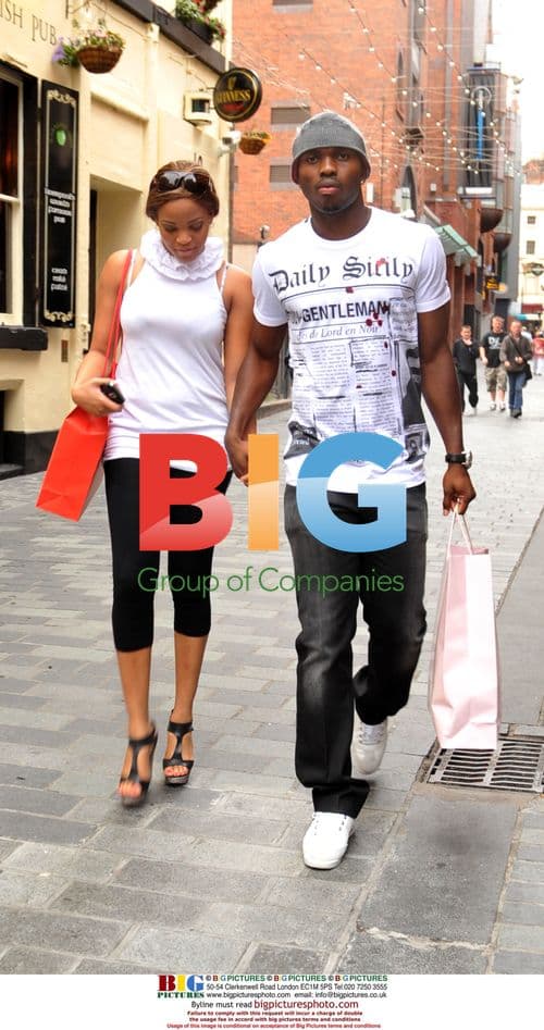 Everton's Joseph Yobo out shopping in Liverpool