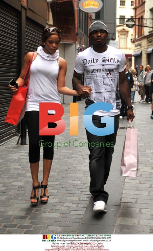 Everton's Joseph Yobo out shopping