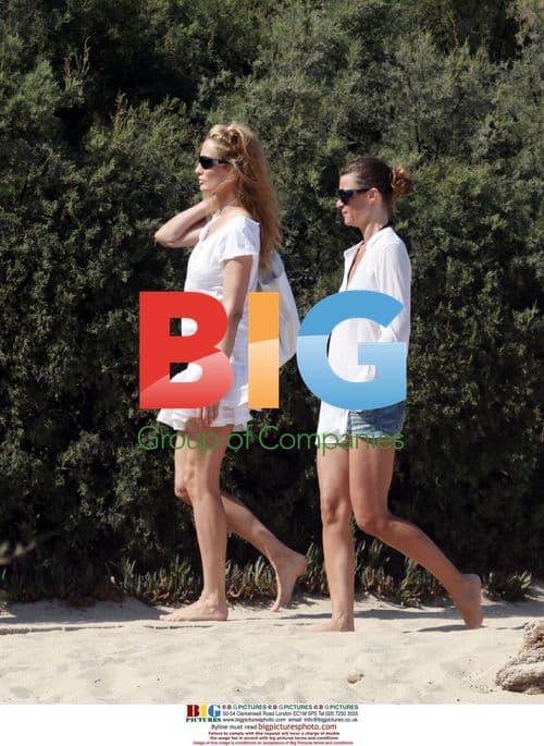 Karen Mulder and Lou Doillon in St Tropez