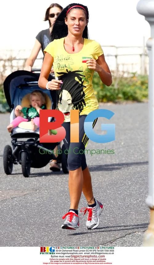 Katie Price runs in Brighton with Alex Reid
