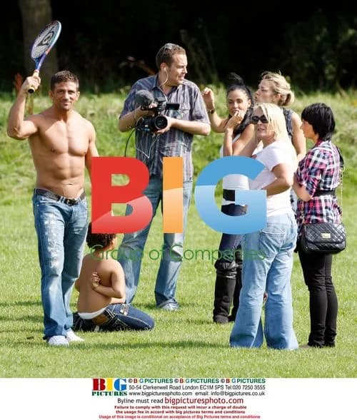 Katie Price and Alex Reid at stables with sons