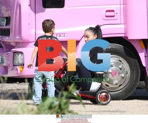Katie Price and family at stables