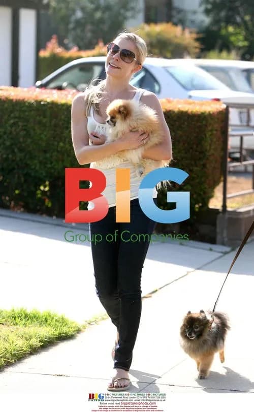 LeAnn Rimes Walking Dog in LA