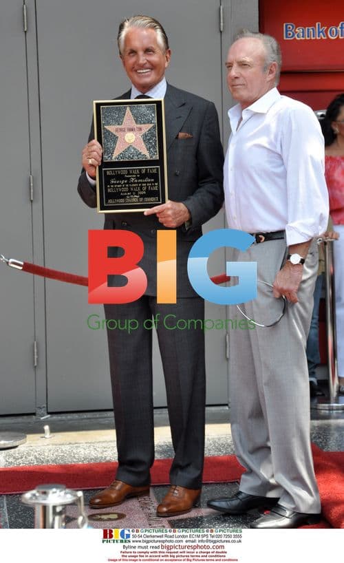 George Hamilton and family leaving Mr Chow