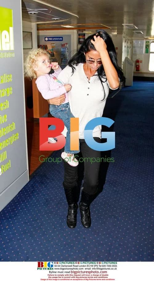 Katie Price and kids on ferry to Isle of Wight