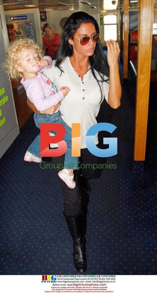 Katie Price and kids on Isle of Wight ferry