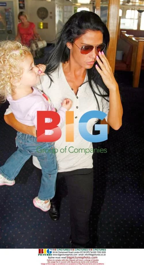 Katie Price with kids on Isle of Wight ferry