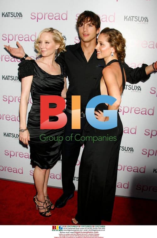 Anne Heche, Ashton Kutcher at "Spread" premiere