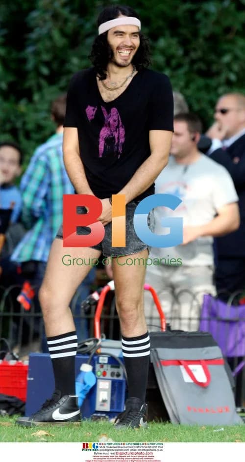 Russell Brand on set of "Get him to the Greek"