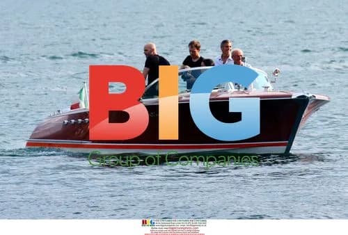 George Clooney relaxes on boat in Italy