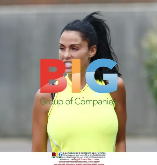 Katie Price and Alex Reid jogging and playing