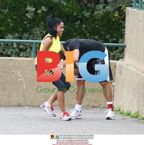 Katie Price and Alex Reid jogging in Brighton