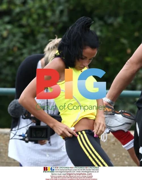 Jordan and Alex Reid jogging in Brighton, UK