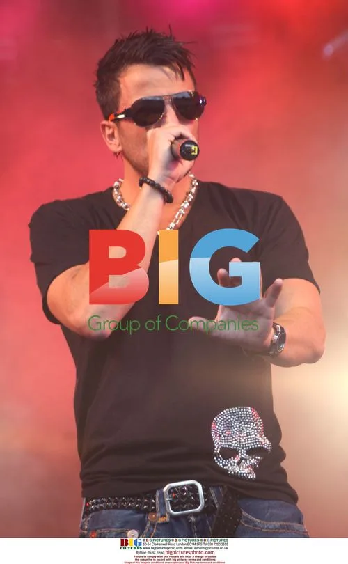 Peter Andre performs at Rock in the Park, UK