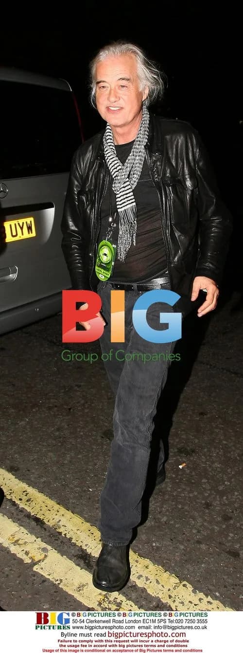 Jimmy Page at U2 afterparty in London