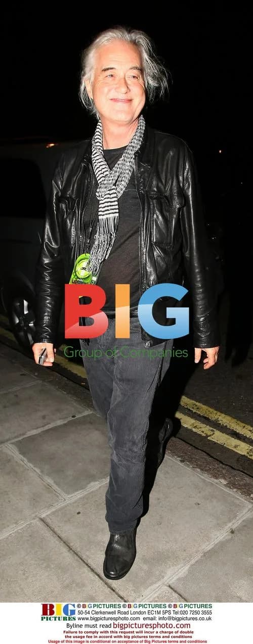 Jimmy Page at U2 afterparty in London