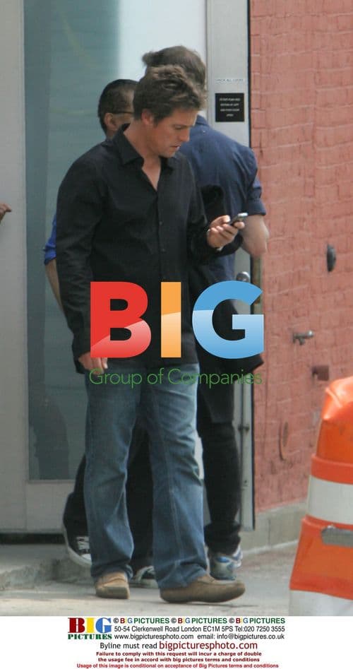 Hugh Grant arrives for NYC photoshoot