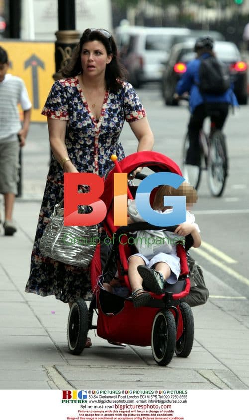 Kirstie Allsopp with family in park