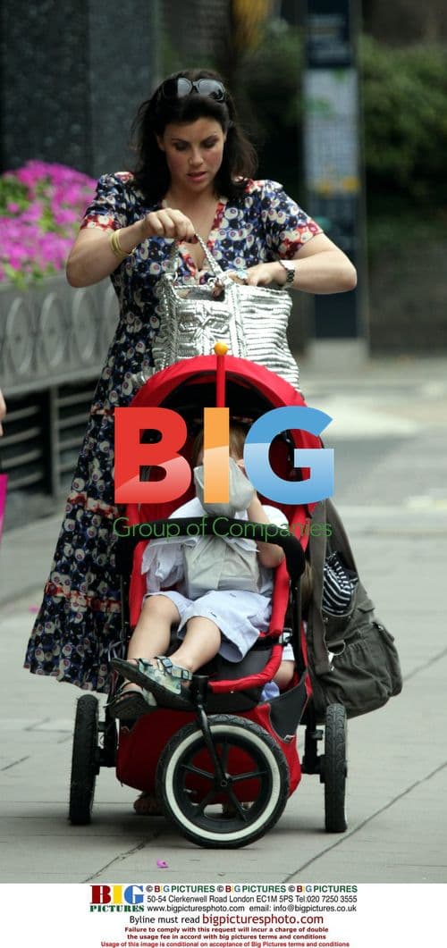 Kirstie Allsopp with family in the park