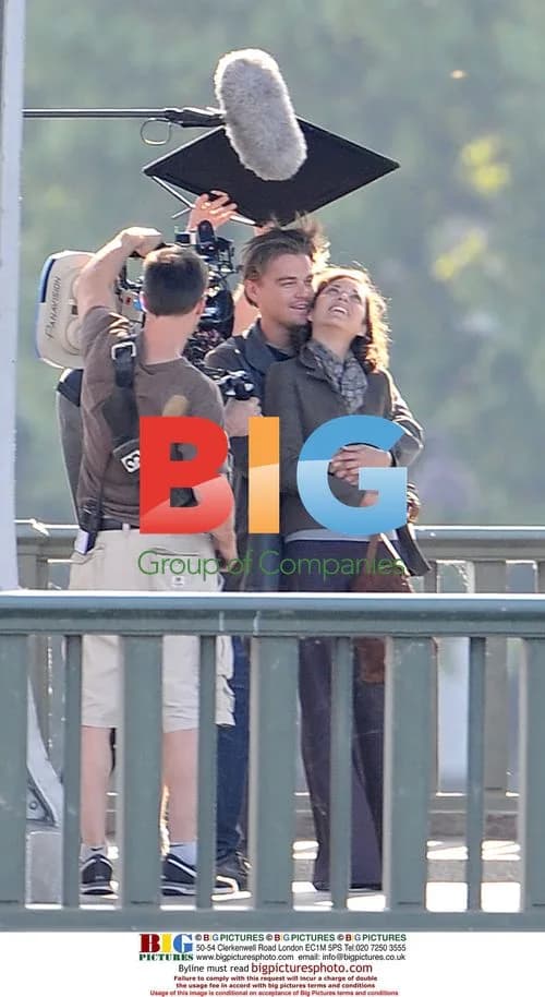Leonardo DiCaprio on set of "Inception"