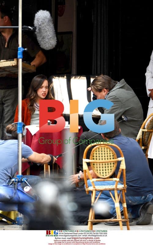 Leonardo DiCaprio and Ellen Page film scene