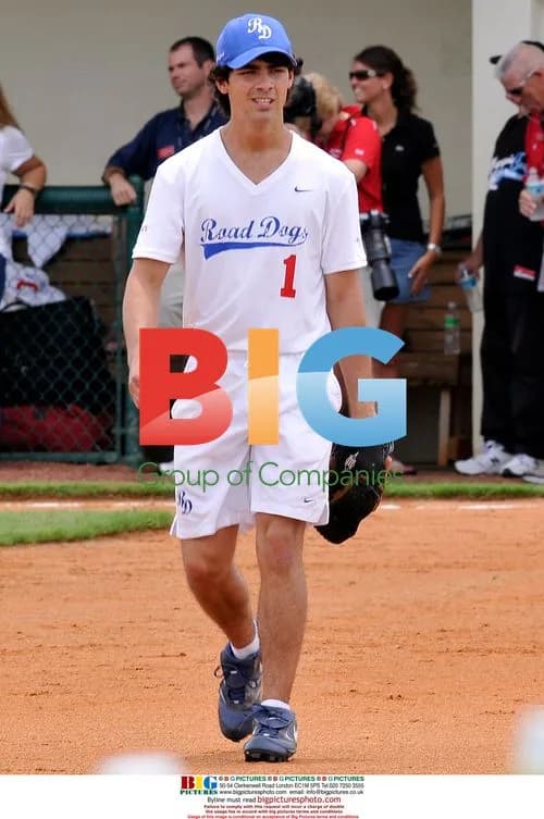 Joe Jonas playing softball in Boca Raton