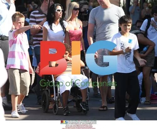 Katie Price and boyfriend Alex Reid at Thorpe Park